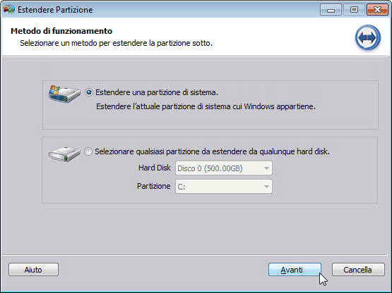 Extend Partition Wizard